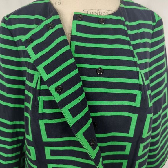 Peter Nygard Jacket 16 X Large Crop Blue Green Career Y2K - Picture 7 of 9